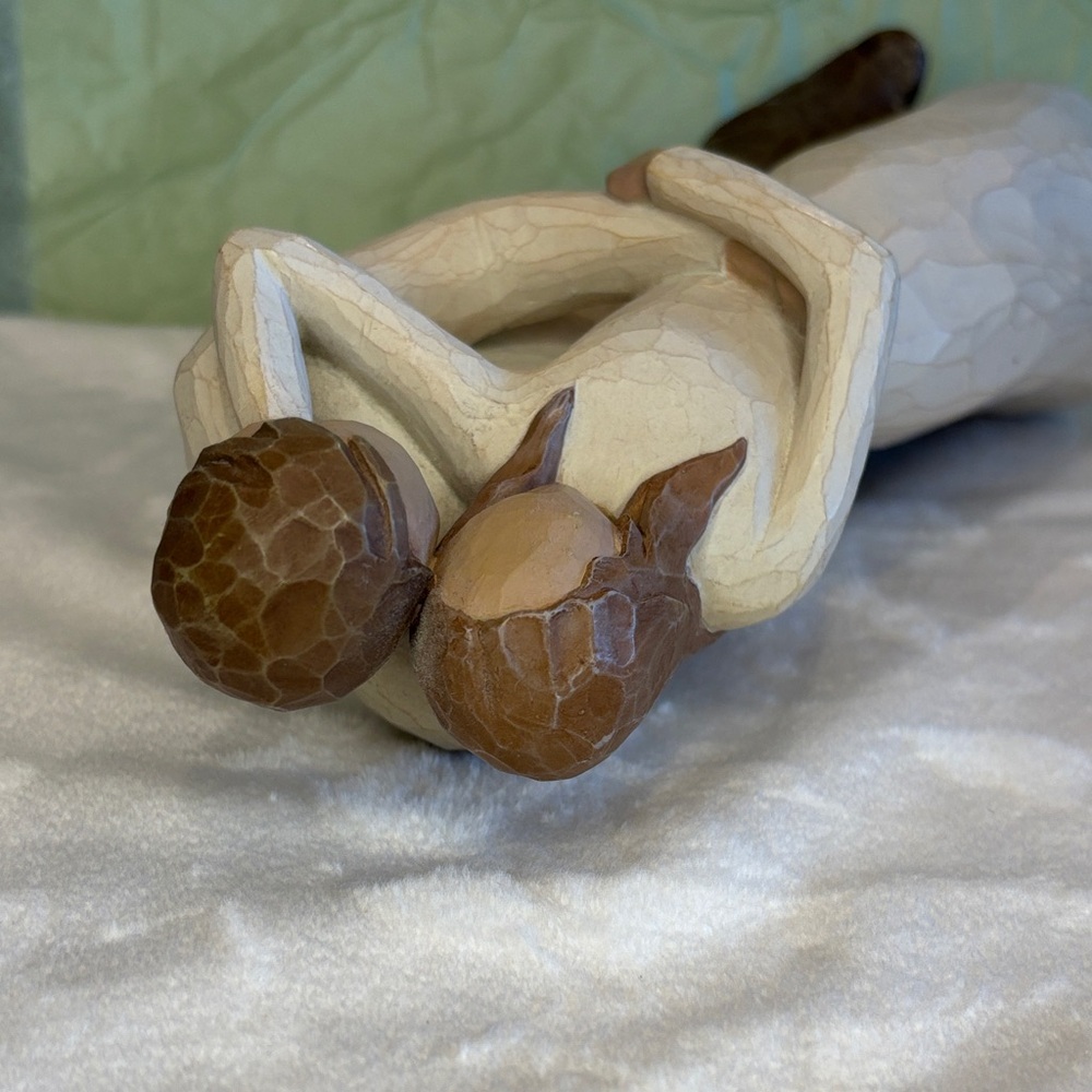 Willow Tree Embrace Sculpture - Together 2000 Cream, Brown - Picture 17 of 17